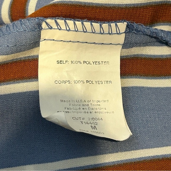 Lush Blue White and Burgundy Blouse - Picture 5 of 6